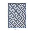 thumbnail image 3 of Linon Silhouette Greek Key Hand Hooked Wool 5'x7' Rug in Navy, 3 of 3