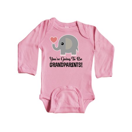 

Inktastic Going to be Grandparents Announcement Gift Baby Boy or Baby Girl Long Sleeve Bodysuit