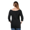 thumbnail image 2 of Rachel Roy Womens Textured Pullover One Shoulder Blouse, Black, Medium, 2 of 2