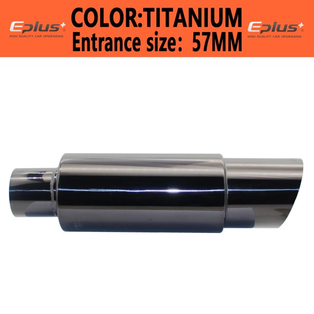 EPLUS-silenciador de tubo de escape de coche, tubo de escape Universal, interfaz de acero inoxidable de alta calidad, extremo del sistema de escape 51 57 63MM