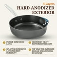 thumbnail image 5 of Granitestone Armor Max Sauté Pan with Lid - 4 Quart. Non Stick Deep Frying Pan with Lid, Large Frying Pan, Oven Safe Skillet with Lid, Multipurpose Jumbo Cooker, Stovetop/Dishwasher Safe, Non Toxic, 5 of 9