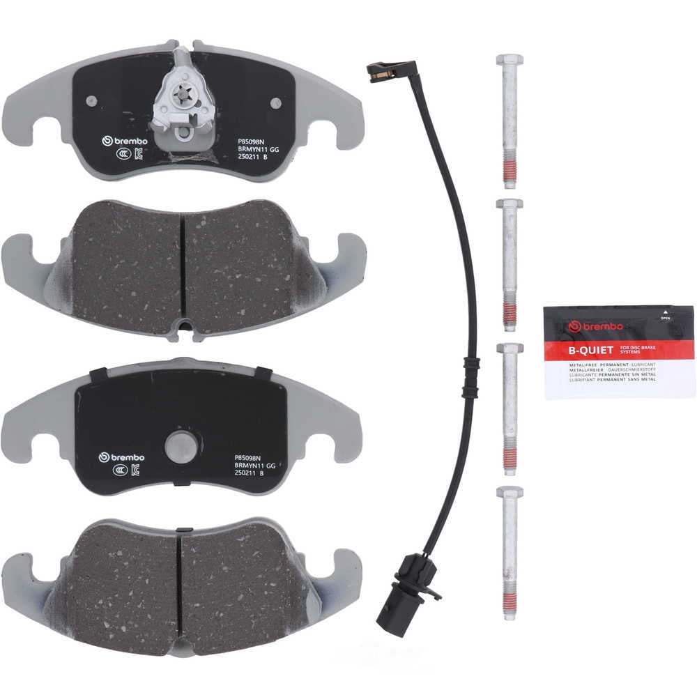 Brembo P85098N NAO BRAKE PADS Fits select: 2013-2015 AUDI A4 PREMIUM PLUS, 2012 AUDI A4 QUATTRO