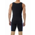thumbnail image 3 of Underworks Men Sleeveless Gynecomastia Compression Performance Swim Top Black/Blue Medium, 3 of 3