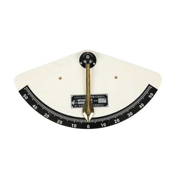 HEMLBOYW Professional 55-Degree Ship Inclinometer Swing-Type Tilt Gauges Accessories & Accurate Simple Installs Bakelite, CoPPer