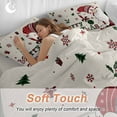 thumbnail image 4 of Red Christmas Bedding Duvet Cover Set Full Size 4 Pieces Hat Dwarf Gift Bedding Set with Zipper Closure, 1 Comforter Cover 86x86 Inches 1 Flat Sheet & 2 Pillow Cases, 4 of 7