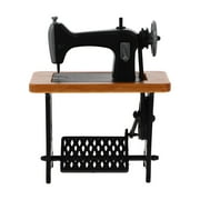 Sewing Machine Model Mini House Decor Accessory Figurine Old Fashioned Abs 3 Pcs