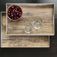 thumbnail image 5 of American Atelier, Poplar with White Rim, Polypropylene Rectangular Serving Tray with Handles, 2 Set, 5 of 6