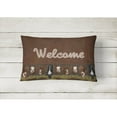 thumbnail image 2 of Carolines Treasures SB3058PW1216 Welcome Mat with Cows Canvas Fabric Decorative Pillow 12H x16W multicolor, 2 of 3