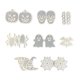 thumbnail image 4 of Un juego de pendientes de Halloween molde de resina epoxi molde de goteo de orejas molde de silicona DIY artesanía collar de joyería herramienta de fundición 8 Juegos, 4 of 5