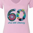 thumbnail image 4 of Inktastic Blooming 60th Birthday Women's V-Neck T-Shirt, 4 of 5