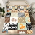 thumbnail image 2 of Shiba Inu Flat Fitted Sheet Twin,Cute Puppy Pet Bed Sheets Teens,Kawaii Dog Bedding Set,Rustic Buffalo Plaid Top Sheet Gifts for Dog Lovers,All Season, 2 of 6