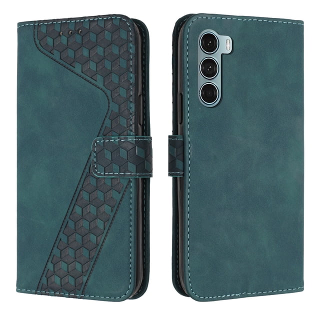 Compatible with Motorola Moto G200 5G Case Wallet Design with Card Slots Magnetic Closure Cover