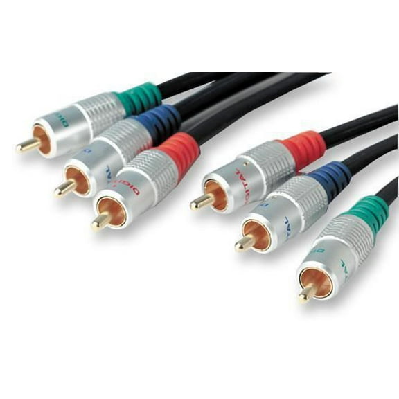 PRO SIGNAL - 3x Phono (RCA) Male to 3x Male Lead, 1m Black