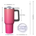 thumbnail image 2 of 40oz Tumbler with Handle and Straw, Vacuum Insulated Stainless Steel Travel Mug, Fits Car Cup Holder, Gradient Print, 2 of 6