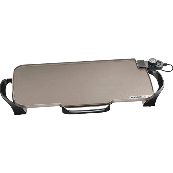 Presto Electric Griddle 07062 Ceramic Non-Stick - Removable Handles - Black, 22 Inch