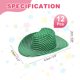 thumbnail image 2 of Sombreros de vaquero mini Uxcell, 12 piezas de sombreros vaqueros en miniatura para manualidades, decoración de fiestas, estilo con puntos brillantes, verde, 2 of 5