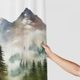 thumbnail image 3 of Creowell Mountain Trees Stream Pretty Shower Curtain Bathroom Decor 100% Polyester Fiber Bathroom Shower Curtain Set with Hooks 69x72, 3 of 7