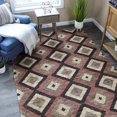 thumbnail image 2 of Natural Geo Spontaneous Jute Handwoven Black/Maroon/Green Geometric Area Rug, 2 of 5
