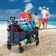 Gorilla Carts Collapsible Wagon Cart - 7 cu ft, 150 lb - Blue