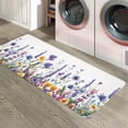 thumbnail image 6 of Kitchen Rugs and Mats,Daisy Lavender Pastoral Floral 2 Piece Anti Fatigue Area Runner Rug Set Comfort Standing Floor Mat,Summer Botanical on White Non Slip Absorbent Doormats for Laundry/Bathroom, 6 of 6