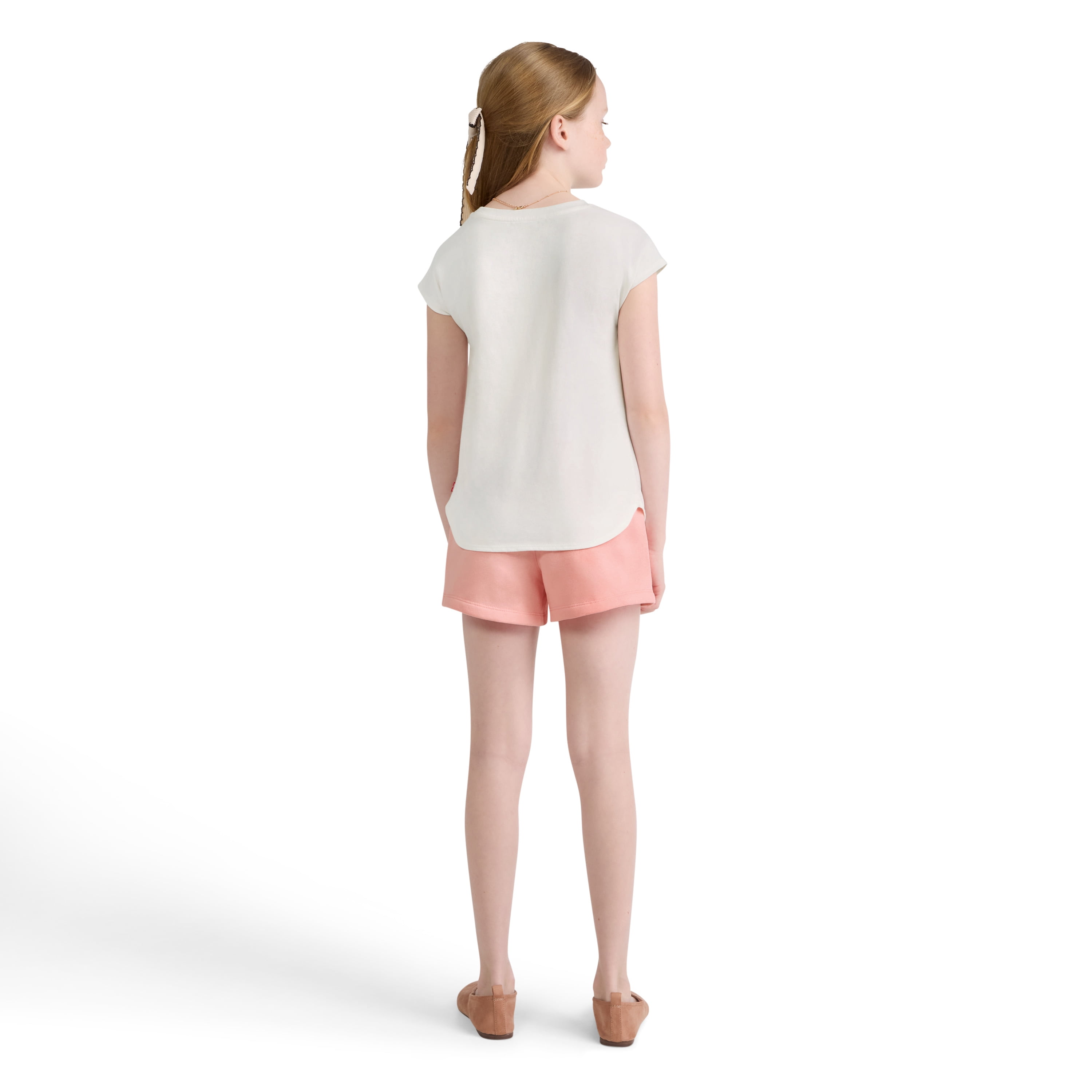 Levi Girls Short Sleeve Butterfly Tee and Short Set, Size 7-16