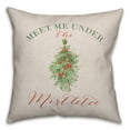 thumbnail image 2 of Creative Products Meet Under Mistletoe 16 x 16 Spun Poly Pillow, 2 of 2