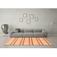 thumbnail image 3 of Ahgly Company Indoor Round Abstract Orange Modern Area Rugs, 4' Round, 3 of 4