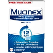 Mucinex 12 Hour Extended Release Bi-Layer Tablets 24 ea (Pack of 2)