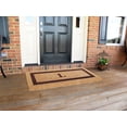 thumbnail image 4 of Nedia Home 02074L Monophoto - Cadre Marron 24 x 57 Po Tapis de Sol en Fibre de Coco Résistant - Monogrammé, 4 of 4