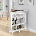 thumbnail image 2 of Tribesigns Bar Unit with Metal Mesh Front, Home Liquor Bar Table with Storage and Footrest, 2 of 7