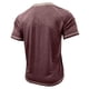 thumbnail image 4 of Tops para hombre, blusas y camisas de manga corta y cuello redondo para hombre, blusas casuales de color liso con bolsillos y botones, manga raglán, cuello vuelto y manga corta, blusas de poliéster pa, 4 of 6
