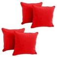 thumbnail image 3 of Blazing Needles 18-inch Double-corded Solid Twill Square Throw Pillows with Inserts (Set of 4), 3 of 3