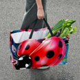 thumbnail image 7 of Seven Starred Ladybird Reusable Foldable Large Capacity Oxford Cloth Storage Basket Easter Picnic Basket, 7 of 7