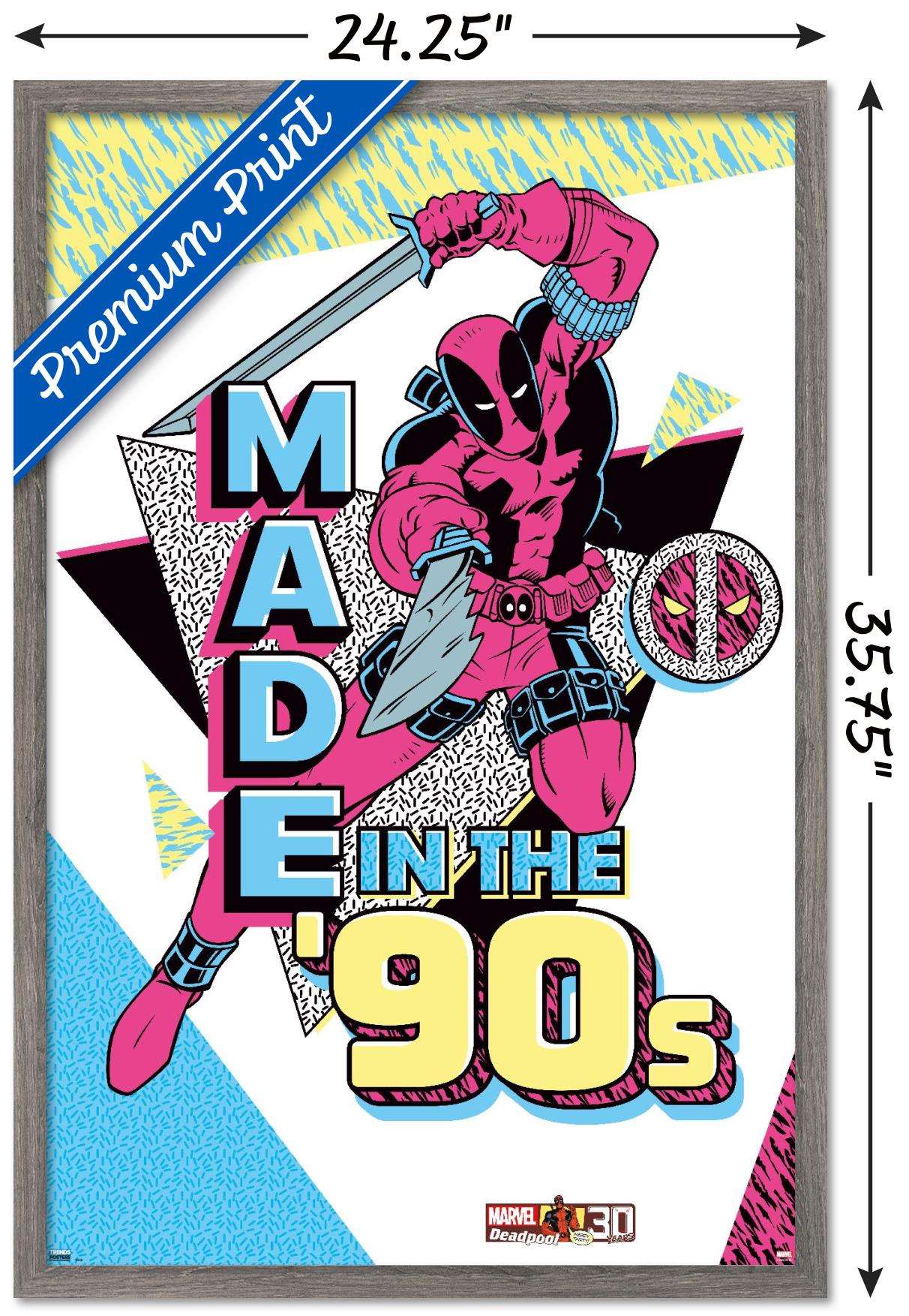 Marvel Comics - Deadpool - Made In the 90's Wall Poster, 22.375" x 34", Framed