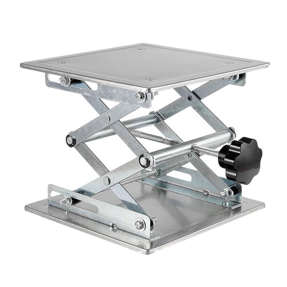 Laboratory Lift Stand, Lab Jack Scissor Stand Platform, Table Lifting Jack Platform Expandable Table Height Range,1 x Laboratory Lift Stands,silver