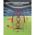 thumbnail image 3 of KFFKFF 8 x 4 inch Football Trainer Throwing Net, Training Throwing Target Practice Net with 5 Target Pockets, Knotless Net Includes Straps and Portable Carry Case, Red, 3 of 9