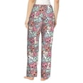 thumbnail image 3 of Goofa Cartoon Hearts Printed Soft Pajama Pants for Women, Wide Leg Comfy Casual Lounge Yoga Pants-Medium, 3 of 9