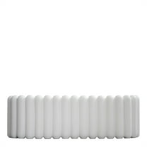 BIDK Home Ceramic Oval Planter - 7.5" - White