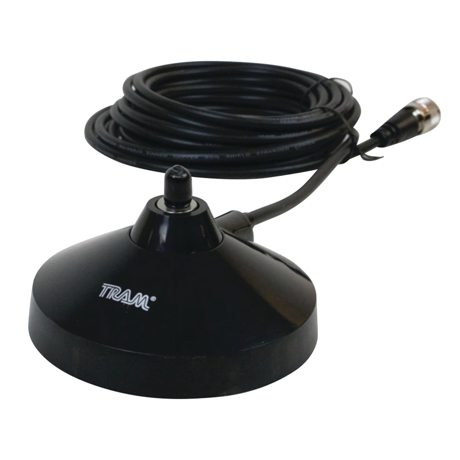 Tram Center-Load Stainless Steel Whip CB Magnet-Mount Antenna Kit with 3-1/2-In. Magnet and Cable