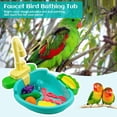 thumbnail image 5 of Bañera para mascotas para loros y pájaros, bañera automática para loros con grifo, ducha para pájaros, bañera, comedero para pájaros, 5 of 5