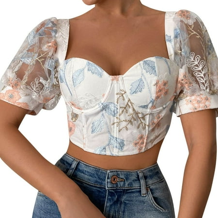

Womens Sports Bras Wire-Free Push-Up Yoga Bra Lace White Xs