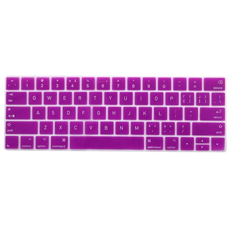 Computer Silicone Keyboard Protector Cover Skin Purple for Macbook Pro