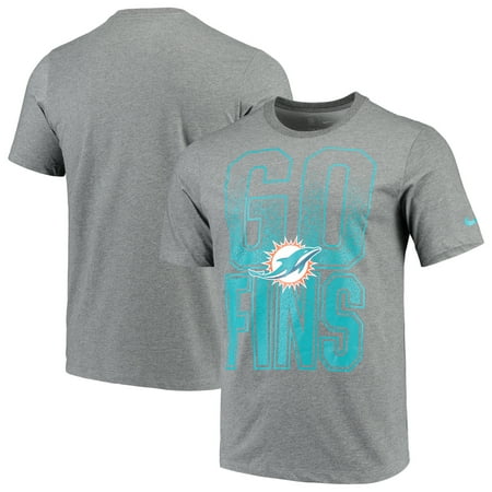 Miami Dolphins Heather - Miami Dolphins Nike Local Verbiage Performance T-Shirt - Heathered Charcoal