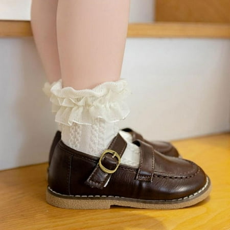 

Xinhuaya 1Pair Baby Girls Socks Kids Cotton Lace Ruffle Princess Socks Spring Summer Infant Short Socks Kids Shoes Clothing Accessories White M