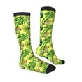 thumbnail image 3 of Balery Kiwi and Avocado Printed Novelty Socks Men's Women's Crew Socks Sports Socks Knee High Socks Cotton Socks Quirky and Cool Socks, 3 of 9