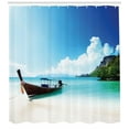 thumbnail image 3 of Ambesonne Coastal Shower Curtain, Boat Poda Island Thai, 69"Wx75"L, Multicolor, 3 of 3