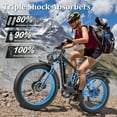 thumbnail image 4 of KAIJIELAISI Electric Bike for Adults Dual Motor AWD Mountain Electric Bicycles 52V 26AH Removable Lithium Battery, 26" 4.0 inch Fat Tire Ebike E-Bike for Adults UL2849（Blue）, 4 of 7