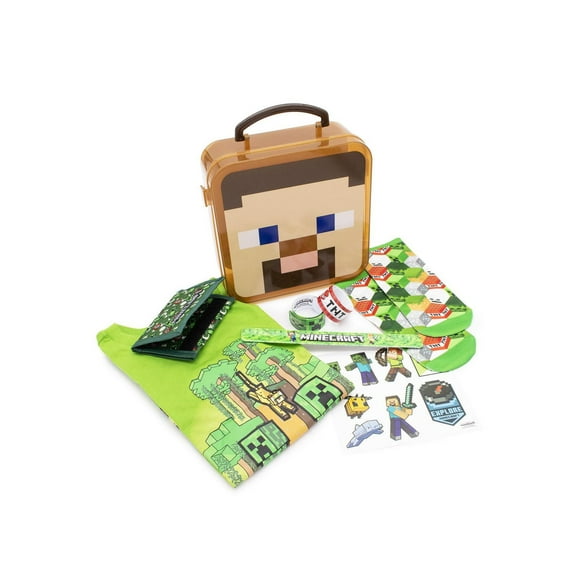 Loot Box Boy's Gift Set Minecraft T & Case L/XL, Loot Box