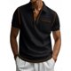 thumbnail image 1 of pstuiky camisetas de hombre, Camisa informal de verano para hombre, color liso, ventilada, holgada, con cremallera y bolsillos de solapa, manga corta ropa de hombre s, 1 of 9