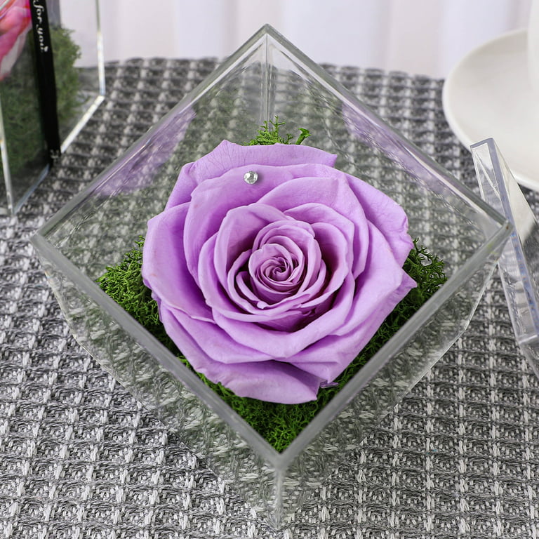 Transparent Acrylic I love you flower box